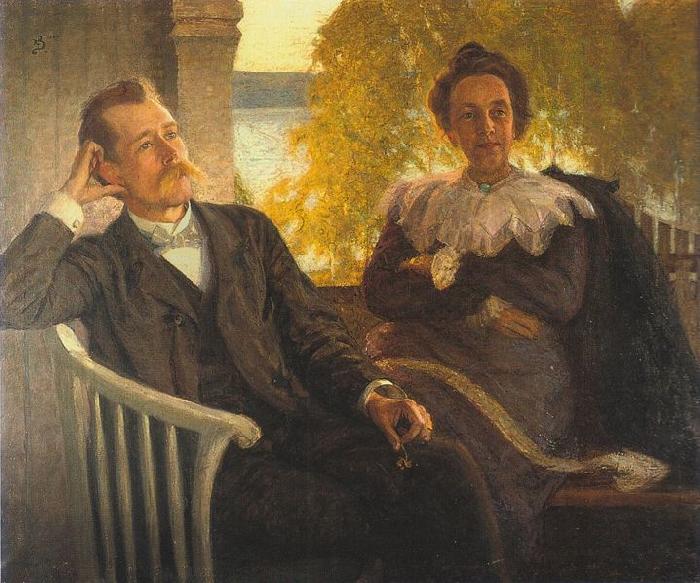 Richard Bergh Author Per Hallstrom and his wife Helga